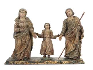 Bildschnitzer des 18./19. Jh. ''Heilige Familie'', Holz gesc…