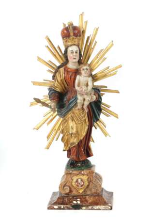 Bildschnitzer des 18./19. Jh. ''Strahlenkranzmadonna'', Holz… - Foto 1