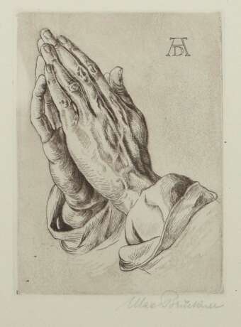 Brückner, Max 1888 - ?, Grafiker. ''Betende Hände'', Kopie n… - photo 1