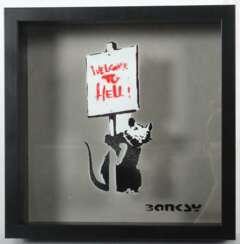 Banksy 1974. ''Welcome to Hell'', Dismal Shadow Box mit der…