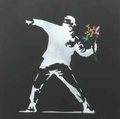 Banksy 1974. ''Blumenwerfer'', verso bez. ''Banksy in Dismal…