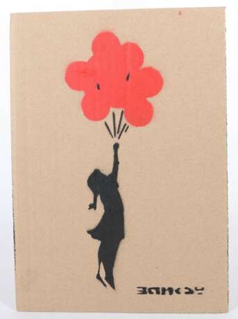 Banksy 1974. ''Floating Ballon Girl'', verso handschriftlich… - photo 1