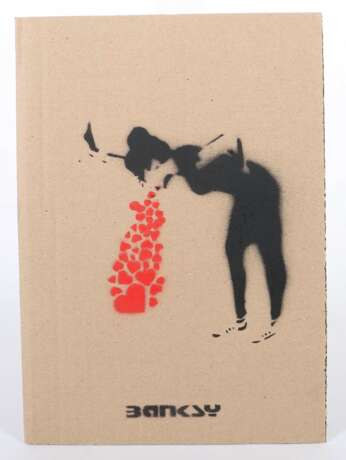 Banksy 1974. ''Girl pucking hearts'', verso handschriftlich… - photo 2