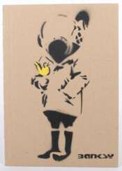 Banksy 1974. ''Space Girl'', verso handschriftlich bez., dat…