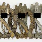 Lot von 3 Infanterie-Sturmabzeichen, Bronze. - Foto 1