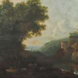Maler des 17. Jh. ''Ideallandschaft mit Burg'', im Vordergru… - фото 1