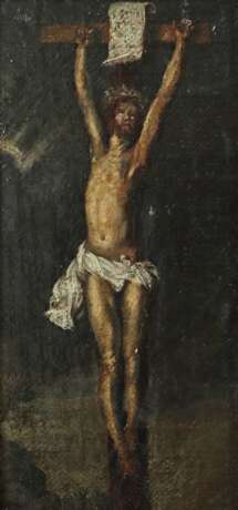 Kirchenmaler des 17./18. Jh. ''Christus am Kreuz'', mit nach… - Foto 1