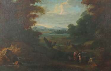 Maler des 18. Jh. ''Landschaft'', Blick aus einem Waldstück…
