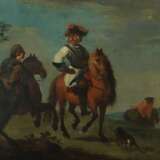 Maler des 18. Jh. ''Reiterszene'', Soldat mit seinem Gefolge… - photo 1