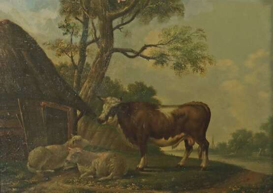 Maler des 18./19. Jh. ''Kuh mit Schafen'', Landschaftsdarste… - Foto 1