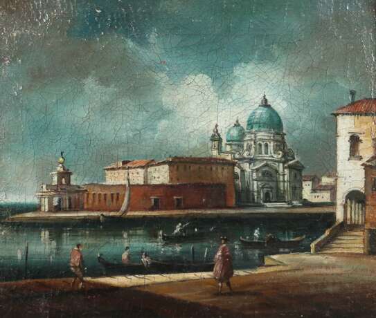 Maler des 19. Jh. ''Venedig'', Blick auf die Kirche Santa Ma… - Foto 1