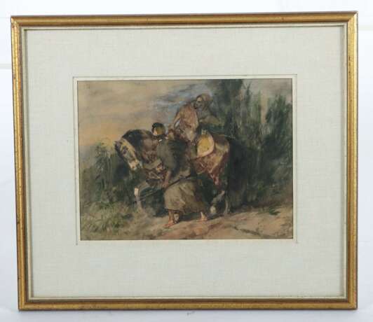 Maler des 19. Jh. ''Auf der Jagd'', Darstellung zweier orien… - Foto 2