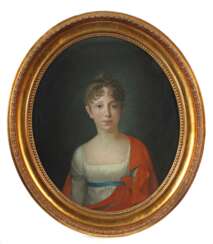 Maler des 19. Jh. ''Damenporträt'', Brustbild einer jungen F…