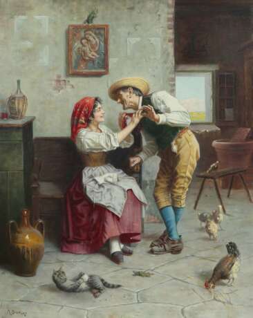 Bianche, Antonio Italien 1875 - ?, italienischer Genremaler.… - photo 1