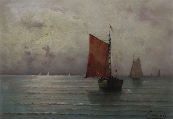 Lamois französischer Maler des 19./20. Jh.. Paar maritime Da… - Foto 3