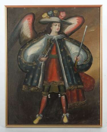 Maler des 19. Jh. ''Engel mit Gewehr'', ganzfigurige Darstel… - Foto 2