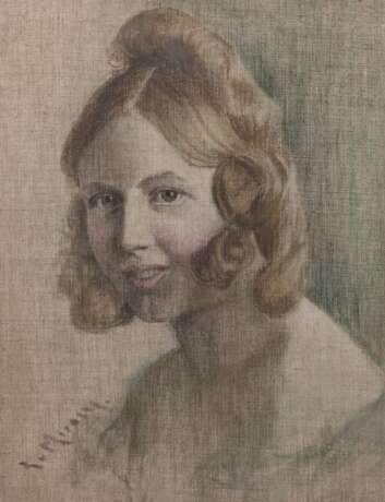 Maler des 19./20. Jh. ''Lächelndes Mädchen'', Porträt eines… - photo 1