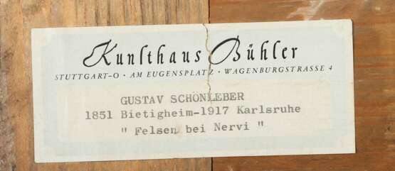 Schönleber, Gustav Bietigheim 1851 - 1917 Karlsruhe, Maler u… - фото 4