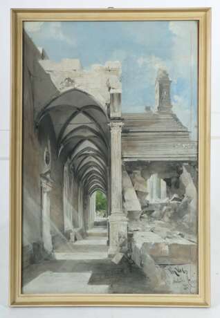 Volz, Theodor 1850 - 1916, deutscher Maler. ''Ruine Lusthaus… - Foto 2