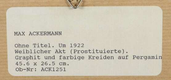 Ackermann, Max Berlin 1887 - 1975 Unterlengenhardt, Maler un… - Foto 3