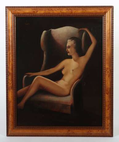 Koch, K. Maler des 20. Jh.. ''Damenakt'', auf einem Sessel s… - Foto 2