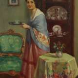 Maler des 20. Jh. ''Dame mit Porzellantasse'', Bildnis einer… - фото 1