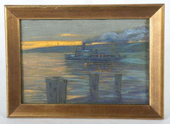 Maler des 20. Jh. ''Dampfer am Bodensee'', stilisierte Darst… - photo 2