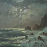 Maler des 20. Jh. ''Vollmond über Felsenküste'', nächtliche… - фото 1