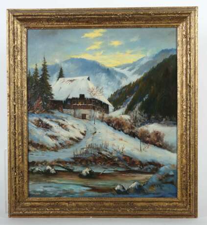 Müller, Hugo 1910 - 1994. ''Schwarzwaldhaus im Winter'', Dar… - photo 2