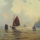 Petersen Maler des 20. Jh.. ''Hafenansicht'', mit Segelboote… - Foto 1