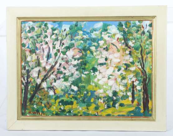 Weber, Karl 1899 - 1978, Landschaftsmaler. ''Blühende Bäume'… - Foto 2