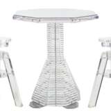 Bistro-Tisch mit zwei Dreh-Hockern Einzelanfertigung, Acrylg… - фото 1