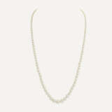 COLLIER EN CHUTE PERLES FINES, SAPHIRS ET DIAMANT - photo 1