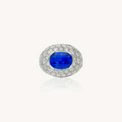 BAGUE SAPHIR ET DIAMANTS