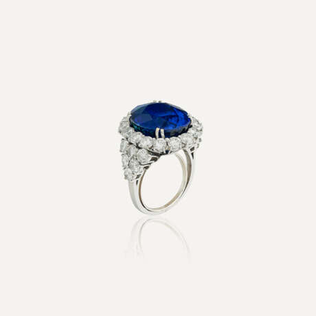 BAGUE SAPHIR ET DIAMANTS - photo 3