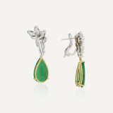 BOUCLES D'OREILLES ÉMERAUDES ET DIAMANTS - Foto 2