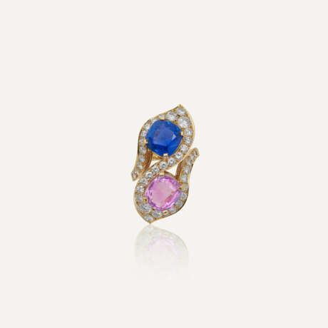 BULGARI BAGUE SAPHIR DE COULEUR, SAPHIR ET DIAMANTS - photo 1