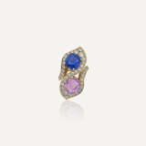 BULGARI BAGUE SAPHIR DE COULEUR, SAPHIR ET DIAMANTS - photo 1