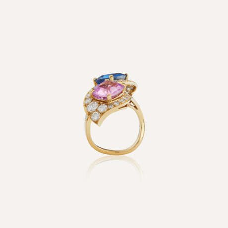 BULGARI BAGUE SAPHIR DE COULEUR, SAPHIR ET DIAMANTS - photo 3