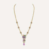 BULGARI ENSEMBLE 'FLORA' COMPRENANT UN COLLIER ET UNE BAGUE SAPHIRS DE COULEURS ET DIAMANTS - photo 5