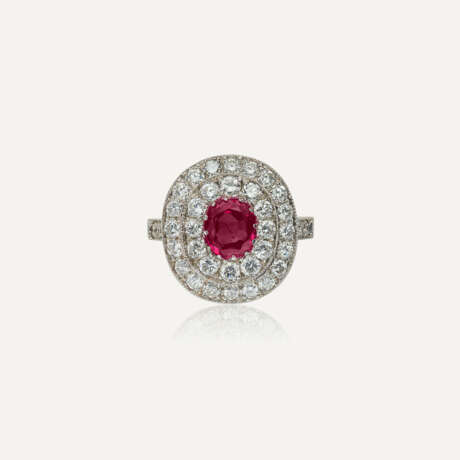 BAGUE RUBIS ET DIAMANTS - фото 1