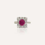 BAGUE RUBIS ET DIAMANTS - фото 1