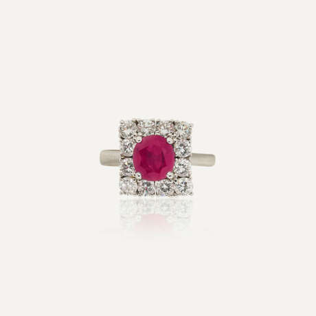 BAGUE RUBIS ET DIAMANTS - Foto 1