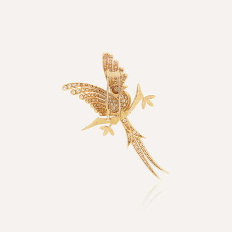 VAN CLEEF & ARPELS BROCHE MILIEU DU XXÈME SIÈCLE 'OISEAU DE PARADIS' RUBIS ET DIAMANTS - photo 2