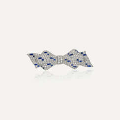 VAN CLEEF & ARPELS BROCHE 'NOEUD' SAPHIRS ET DIAMANTS