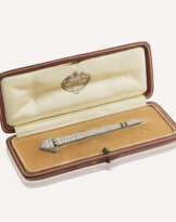 JANESICH BROCHE FLÈCHE ART DÉCO ONYX ET DIAMANTS