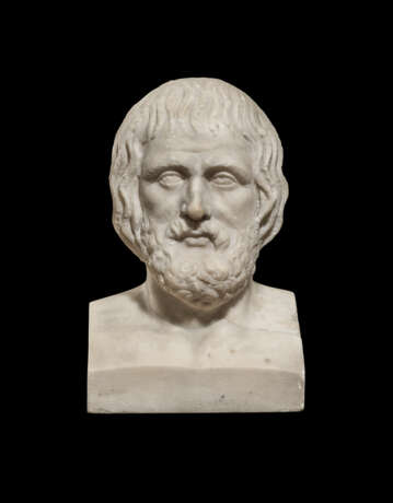 A ROMAN MARBLE HEAD OF EURIPIDES - photo 1