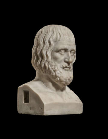 A ROMAN MARBLE HEAD OF EURIPIDES - photo 3