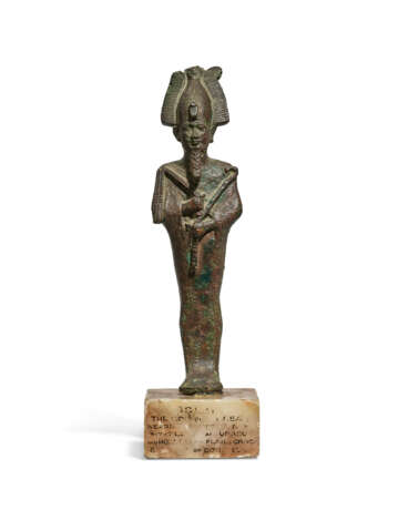 AN EGYPTIAN BRONZE OSIRIS - photo 1