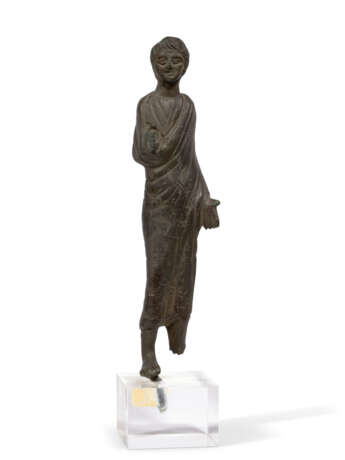 AN ETRUSCAN BRONZE MALE VOTARY - photo 1